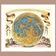 Mapa widocznej hemisfery Księżyca wg Selenografii J. Heweliusza, 1647 r.